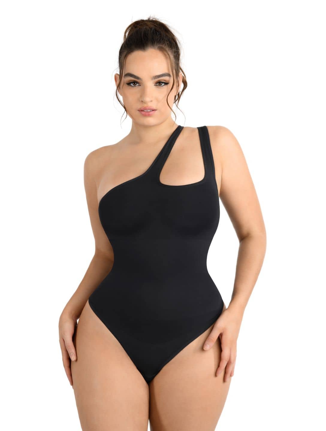 heyshape oneshoulder shapewearbodysuit black v14